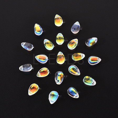 20Pcs Transparent Spray Painted Glass Charms GLAA-YW0001-03A-1