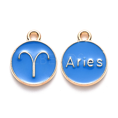 Alloy Enamel Pendants X-ENAM-S124-01A-02A-1