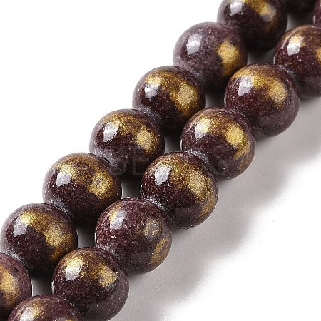 Natural Mashan Jade Beads Strands G-F670-A28-8mm-1