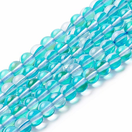 Synthetic Moonstone Beads Strands G-E573-02A-07-1
