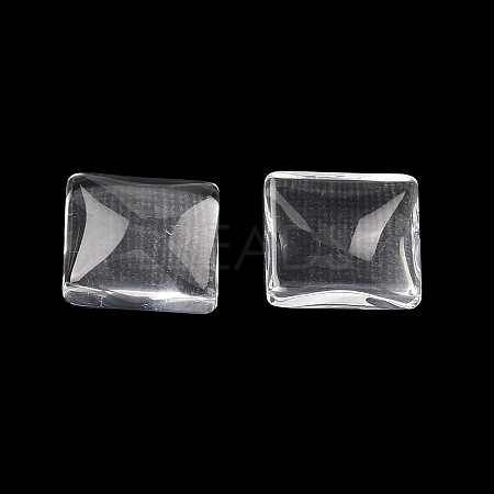 Transparent Glass Square Cabochons GGLA-S022-10mm-1