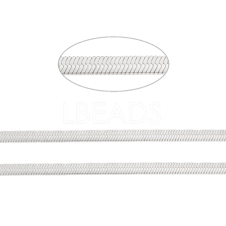 Tarnish Resistant 304 Stainless Steel Herringbone Chains STAS-P290-02P-1