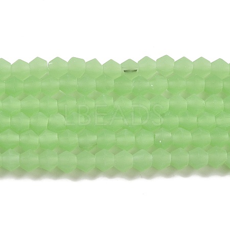 Imitation Jade Frosted Glass Bead Strands EGLA-A039-J4mm-MD01-1