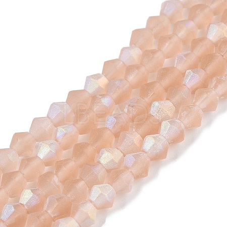 Imitate Austrian Crystal Bicone Frosted Glass Beads Strands LS-EGLA-A039-T3mm-MB12-1