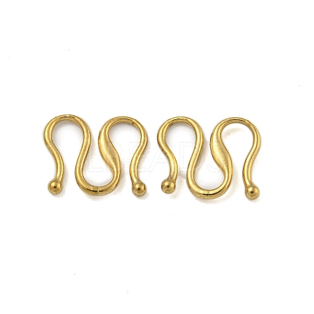 Ion Plating(IP) 304 Stainless Steel S-Hook Clasps STAS-U007-19B-G-1