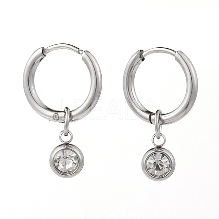 304 Stainless Steel Huggie Hoop Earrings EJEW-JE04449-02-1