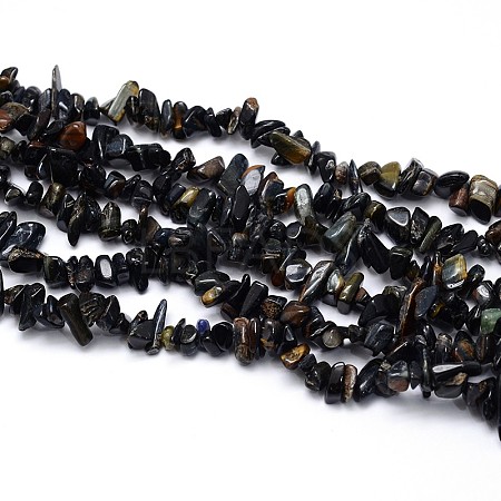 Blue Tiger Eye Beads Strands G-O049-30-1