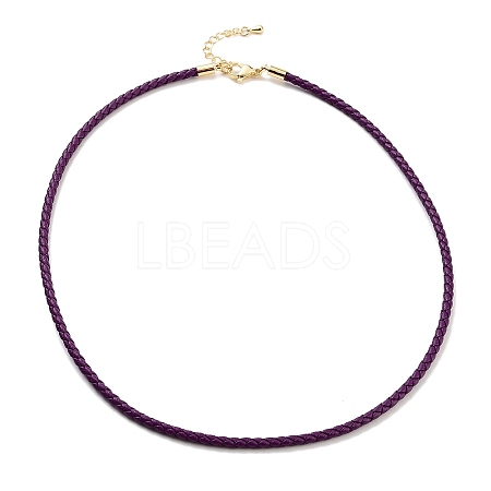 Braided Round Imitation Leather Bracelets Making BJEW-H610-01G-10-1