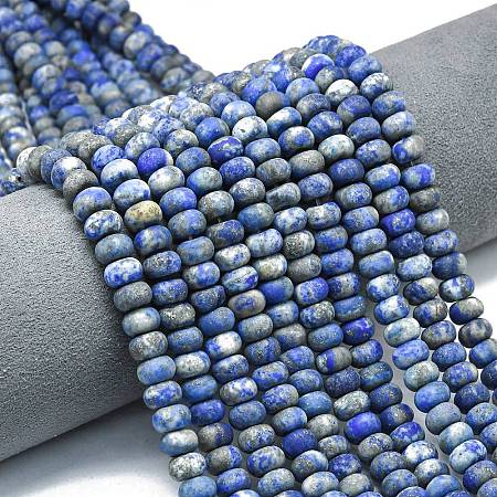 Natural Lapis Lazuli Beads Strands G-P575-A46-8x5mm-01-1