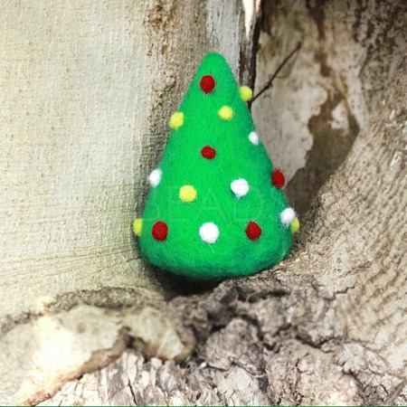 Christmas Tree Needle Felting Kit DIY-I092-04-1