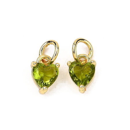 Brass Micro Pave Cubic Zirconia Charms KK-P192-08-G12-1