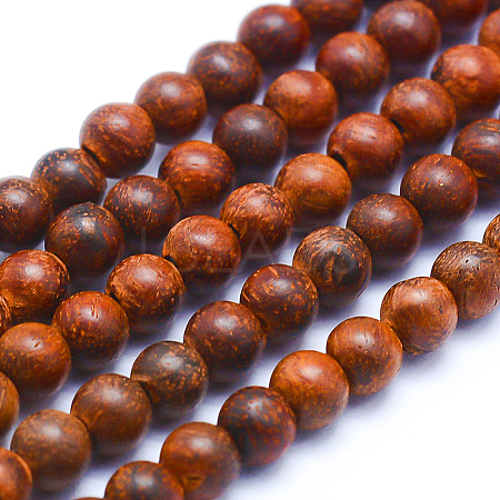 Natural Rosewood Beads Strands X-WOOD-P011-06-10mm-1