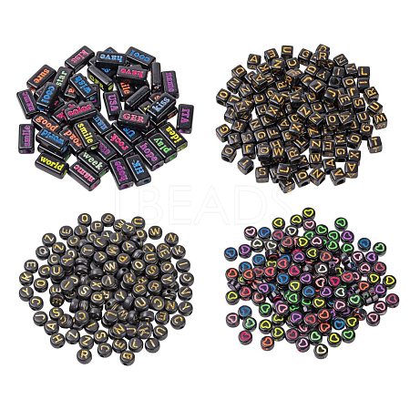 490Pcs Opaque & Craft Style Acrylic Beads SACR-FS0001-03-1