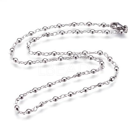 304 Stainless Steel Chain Necklaces STAS-P164-12P-1