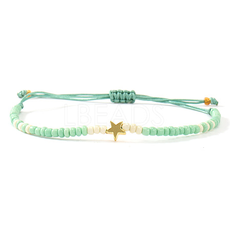 Glass Seed Beads Adjustable Bracelets KO8624-13-1