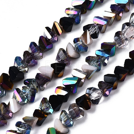 Electroplate Glass Beads Strands X-EGLA-N002-06E-1