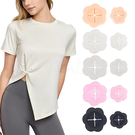 10Pcs PVC Flower Shirt Clip FIND-WH0173-477-1
