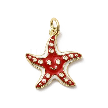 Brass Enamel Pendants KK-P338-03C-G01-1