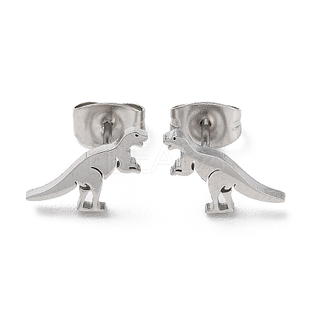 Non-Tarnish 304 Stainless Steel Stud Earrings EJEW-B022-01B-1