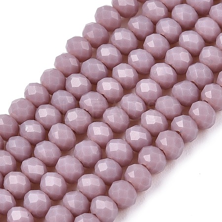 Opaque Solid Color Imitation Jade Glass Beads Strands EGLA-A044-P2mm-D13-1
