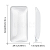 Transparent Rectangle Glass Cabochons X-GGLA-R025-38x19-2