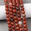 Natural Red Jasper Bead Strands G-R193-11-6mm-4