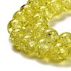 Spray Painted Crackle Glass Beads Strands CCG-Q001-10mm-04-3