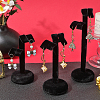 1 Sets 3 Sizes Tree Shaped Wood Covered with Velvet Jewelry Display Stands Set EDIS-SC0001-11A-3