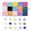 150G 15 Colors Handmade Polymer Clay Beads CLAY-JP0001-11-6mm-1