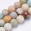 Natural Flower Amazonite Beads Strands G-S281-18-8mm-1