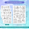 4 Sheets 11.6x8.2 Inch Stick and Stitch Embroidery Patterns DIY-WH0455-008-2
