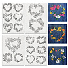 4 Sheets 11.6x8.2 Inch Stick and Stitch Embroidery Patterns DIY-WH0455-151-1