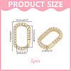 5Pcs Brass Micro Pave Cubic Zirconia Spring Gate Rings KK-HY0004-29-2