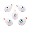 Alloy Enamel Pendants ENAM-D023-06KCG-1