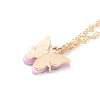 Plastic Butterfly Peandant Necklace NJEW-WH0020-14G-B-3