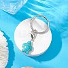 Turtle Dyed Synthetic Turquoise Keychain KEYC-JKC00962-01-2