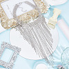 Fingerinspire 1Pc Iron Rhinestone Tennis Chains Bib Necklace NJEW-FG0001-11B-3