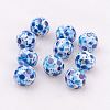 Spray Painted Resin Beads GLAA-F049-A-2