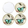 Butterfly Printed Glass Half Round/Dome Cabochons GGLA-N004-12mm-C-3