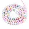 Anti-Tarnish Electroplate Rondelle Glass Beads Strands X-EGLA-T021-6mm-17-10-2