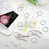 60Pcs Iron Plated Nickle Keychain Rings FIND-SP0003-35P-3