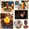 2Pcs Wood Candle Tray Candle Holders AJEW-NB0008-64-5