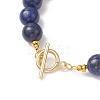 Natural Lapis Lazuli & Synthetic White Howlite Beaded Bracelets for Women BJEW-JB13150-02-4