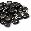 Heart Natural Obsidian Pendants G-Q371-17-1