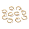 Brass Micro Pave Cubic Zirconia Cuff Earrings EJEW-H109-01E-G-2
