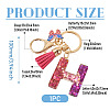 Alloy Resin Butterfly Keychains KEYC-TADJ0002-02G-H-3