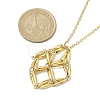3 Pcs Crystal Stone Cage Pendant Necklaces NJEW-JN04751-02-3