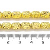 Electroplated Natural Lava Rock Beads Strands G-H303-A10-G02-4