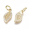 Brass Micro Pave Cubic Zirconia Charms ZIRC-F111-17G-2