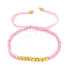 Polyester Cord Braided Bead Bracelets for Women BJEW-L698-01G-12-4